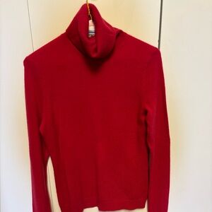 Bloomingdale's Vibrant Red Cowl Neck Sweater